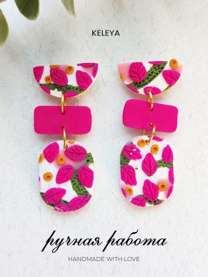 "Casilda" Pink Floral Earrings