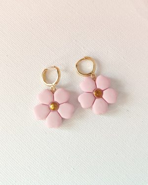 "Jasmine" Soft Pink Floral Earrings