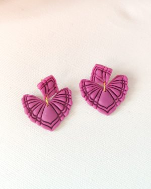 "Julia" Dark Pink Earrings